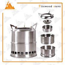 Alta qualidade Camping Fogão Wood Burning anafe